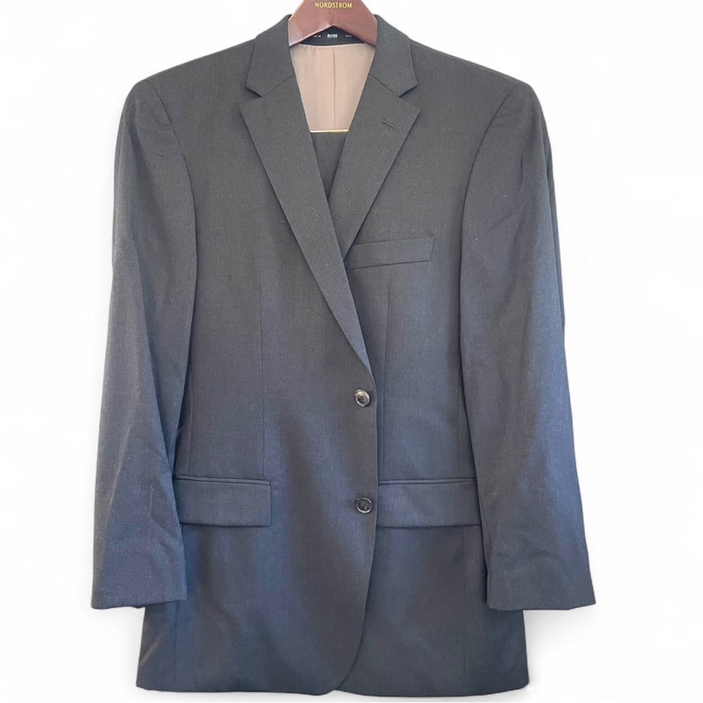 2‎ Piece Hugo Boss Charcoal Gray Suit
